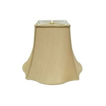Royal Designs Flare Bottom Outside Square Bell Lamp Shade, Antique Gold, 4" x 10" x 8.5"
