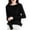 Black, variant on Women Knit Sweaters Crew Neck Long Sleeve Solid Color Breathable Comfort Loose Fit Lightweight Tops Orange M