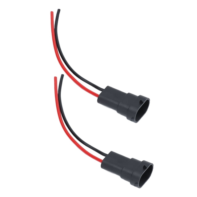 Male Adapter Wiring Harness, 12V Easy Installation High Temperature Socket Wires 2Pcs Conductivity For H11 H8 880 890 Bulb Models