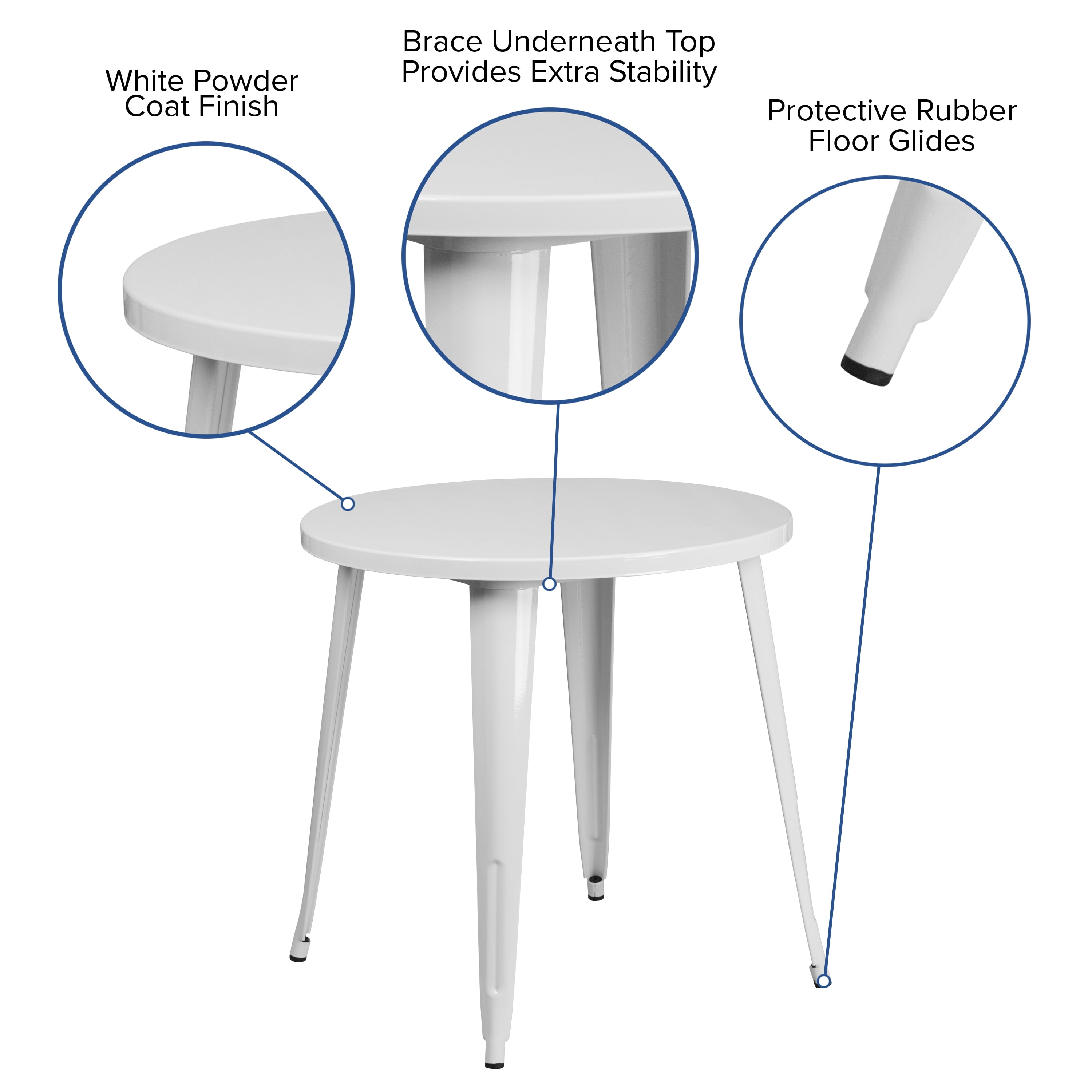  Flash Furniture 30'' x 30'' Restaurant Table X-Base with 3''  Dia. Table Height Column : Flash Furniture: Industrial & Scientific