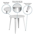thumbnail image 4 of Emma + Oliver Commercial Grade 30" Round White Metal Indoor-Outdoor Table, 4 of 8