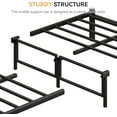 thumbnail image 6 of Queen Size Metal Bed Frame with Solid Wood Headboard & Footboard. Heavy Duty, Noise-Free Slat Support, Box Spring Not Needed., 6 of 8
