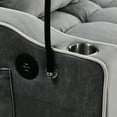 thumbnail image 5 of Modern Velvet Pull Out Sofa Bed Folding Couch Loveseat with Cup Phone Holder and USB Ports, 5 of 11