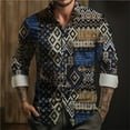 thumbnail image 1 of Camisa tipo cárdigan de manga larga con solapa y estampado de patchwork para hombre, ropa cómoda y suave, comodidad diaria, elegante, nueva 2024, 1 of 6