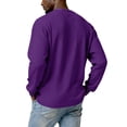thumbnail image 4 of Mens Waffle Long Sleeve Shirt Loose Fit Crewneck Long Sleeve Thermal Shirts Casual Lightweight Comfort Tops, 4 of 8