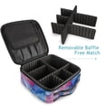 thumbnail image 4 of FORMRS Travel Makeup Bag Large Capacity Train Case Cosmetic Organizer with Adjustable Dividers, Watercolor Blue Marble Pattern, 4 of 8