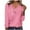 Pink, variant on JIUKE Womens Long Sleeve Shirts Loose Casual V Neck Button Dressy Tops Lightweight Work Office Blouses Gray 3XL