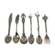 thumbnail image 2 of Spoonsandfork, 6 piezas/juego de vajilla vintage de estilo real retro, cucharas y tenedor vintage, construcción robusta, 2 of 3