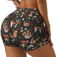 thumbnail image 2 of Kdxio Mushroom Snail Print Workout Shorts for Women Seamless Soft Smooth Gym Yoga Scrunch Active Shorts, 2 of 9