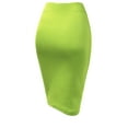 thumbnail image 2 of Thanth Women's Elastic Waist Band Streychy Midi Pencil Skirts (Plus Size Available), 2 of 4