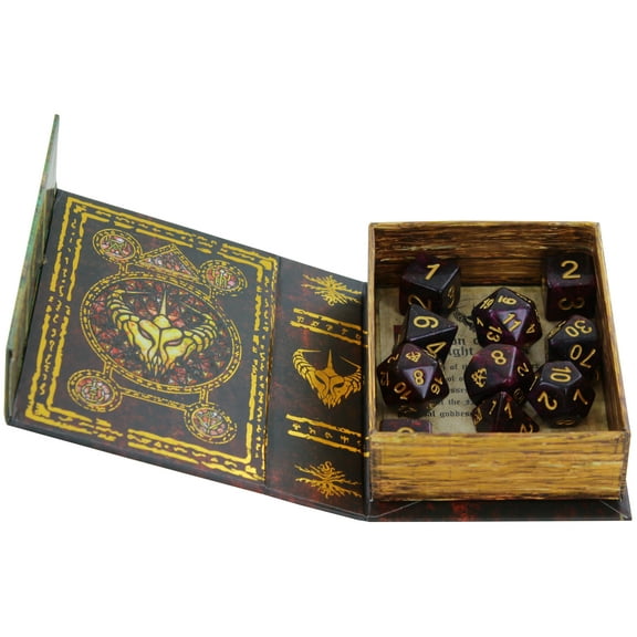 Infinite Black Poly Set - Crown of the Night Mother, Mythic Glass and Wax Edition (10) New