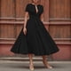 thumbnail image 4 of Gibobby Vestido largo de playa de verano para mujer Vestido a informal de verano para mujer, sin mangas, con tirantes halter, vestido bohemio fluido(Negro,CH), 4 of 5