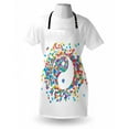 thumbnail image 3 of Ying Yang Apron Rainbow Color Confetti Effect Graphic Design on Ying Yang Sign Asia Themed Peace, Unisex Kitchen Bib Apron with Adjustable Neck for Cooking Baking Gardening, Multicolor, by Ambesonne, 3 of 3
