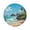 Serene Beach Scene, variant on 15.4" Round Placemat Set of 1 Polyester Fabric Place Mats Non-Slip Dining Kitchen Table Mats for Kitchen Party Decor Magical Night Sky with Fish