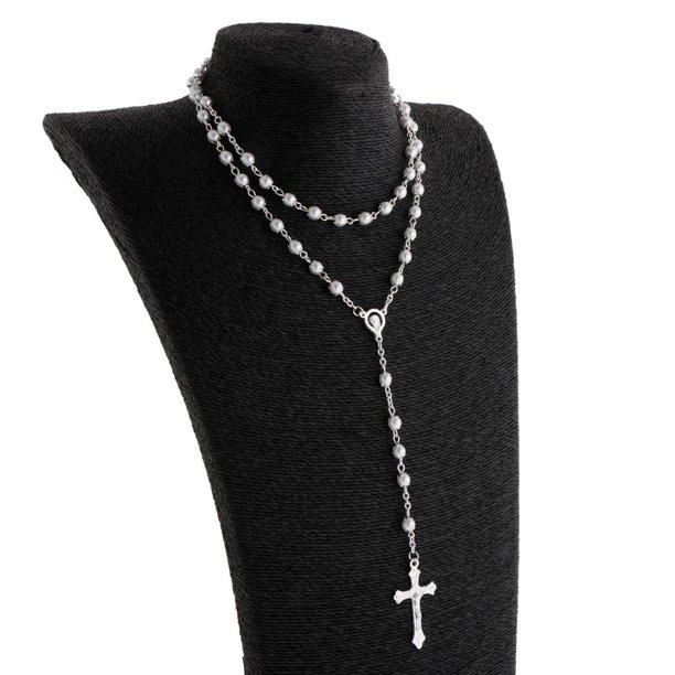 de de 8 mm de cadera para mujer , Plata Salvador Collar colgante