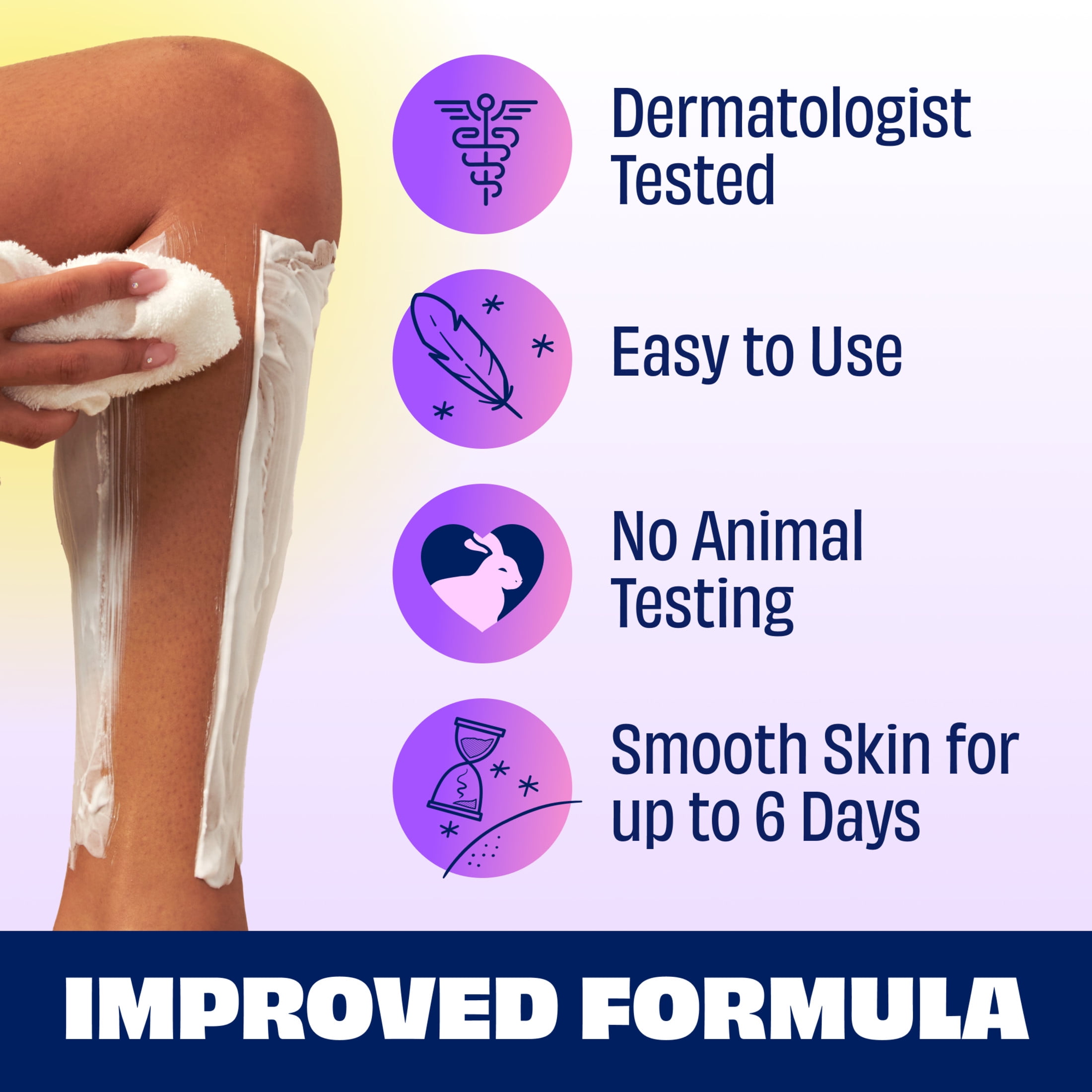 Nair Body Cream Hair Remover, Oat Milk & Vanilla, Body Hair Removal Cream for Women, 7.9 oz