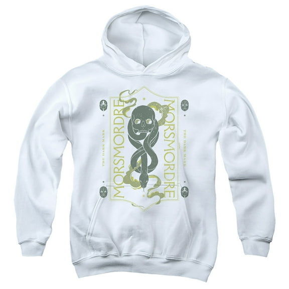 Harry Potter Marx Youth Kids Boy/Girls Pull-Over Hoodie, White, Medium