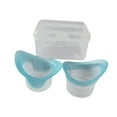 thumbnail image 4 of 2 vasos de silicona para lavado ocular. Mantén tus ojos limpios. Vasos de limpieza ocular universales. Azul, 4 of 9