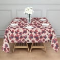 thumbnail image 3 of Pioneer Flower Floral Print Pattern Square Tablecloth,Waterproof Square Table Cover,Wipeable Spillproof Washable Table Cover for Home Kitchen Party Decor 52"x52"(132x132cm), 3 of 6