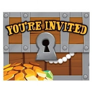 Creative Converting Treasure Island Pirate Invitations, 8 Count