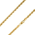 thumbnail image 2 of 14K Yellow Gold Over 925 Sterling Silver Rope Chain Necklace 3.2mm 4mm 4.5mm 5mm, Lobster Clasp, New, Gift, Men, Woman, 2 of 6