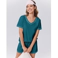 thumbnail image 6 of Ekouaer Womens Pajamas Sets Soft Pjs Short Sleeve Lounge Sets Casual Two Piece Pjs With Pockets, 6 of 6