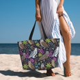 thumbnail image 2 of Beach Bag For Women, Leaves And Owls Beach Tote Bag Swim Pool Bag Large Tote With Pockets For Workout., 2 of 2
