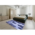 thumbnail image 4 of Ahgly Company Indoor Round Patterned DarkSlate Blue Purple Area Rugs, 3' Round, 4 of 6