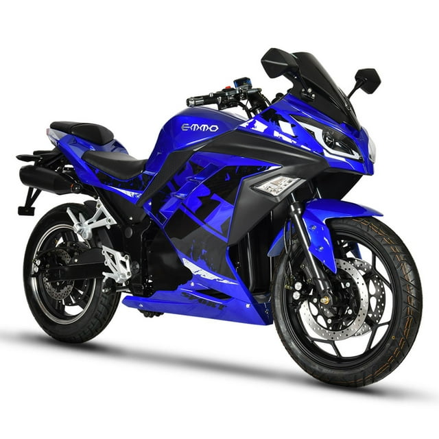 Emmo Zone MAX E Bike - Motorcycle Style eBike - 84V50Ah Lithium - 105km Long Range - Blue - QS Motor