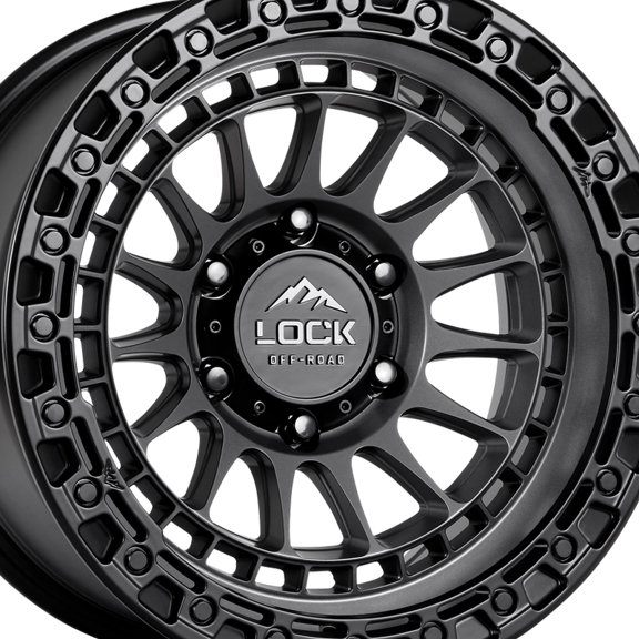 Lock Off-Road Mojave Matte Grey with Matte Black Ring 8.5-17