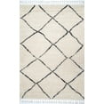 thumbnail image 2 of nuLOOM Jessie Moroccan Lattice Tassel Shag Runner Rug, 2' 6" x 16', Off White, 2 of 2