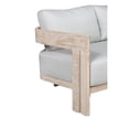 thumbnail image 4 of Pemberly Row Teak Wood Sofa Natural Look - Light Grey Fabric, 4 of 5