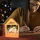 thumbnail image 4 of Luz nocturna LED de madera para casa de Papá Noel - Decoración navideña pintada a mano con resplandor cálido, adorno de escritorio y centro de mesa navideño, 4 of 6