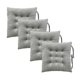 thumbnail image 1 of Pack 4 Cojines para sillas Cojines para sillas con lazos para sillas de comedor, sillas de oficina, funda 100% poliéster, lavable a máquina, gris claro, 1 of 5