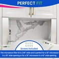 thumbnail image 4 of Microwave Filler Kit 2.95” Wide Stainless Steel Microwave Trim Kit Replaces W10164745 Whirlpool Microwave Trim Kit and Fits Most Brands - Fills Over the Range Oven Cabinet Gap - 17.25”D x 10.75”H, 4 of 6