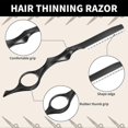 thumbnail image 3 of 11 Pieces Hairdressing Razor Hair Thinning Comb Cutting Razor Comb With Stainless Steel Replacement, 3 of 5