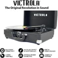 thumbnail image 4 of Victrola Vintage Tocadiscos portátil Bluetooth de 3 velocidades con altavoces incorporados | Sonido de audio de tocadiscos mejorado | Verde oliva, número de modelo: VSC-550BT-GRO, 4 of 5