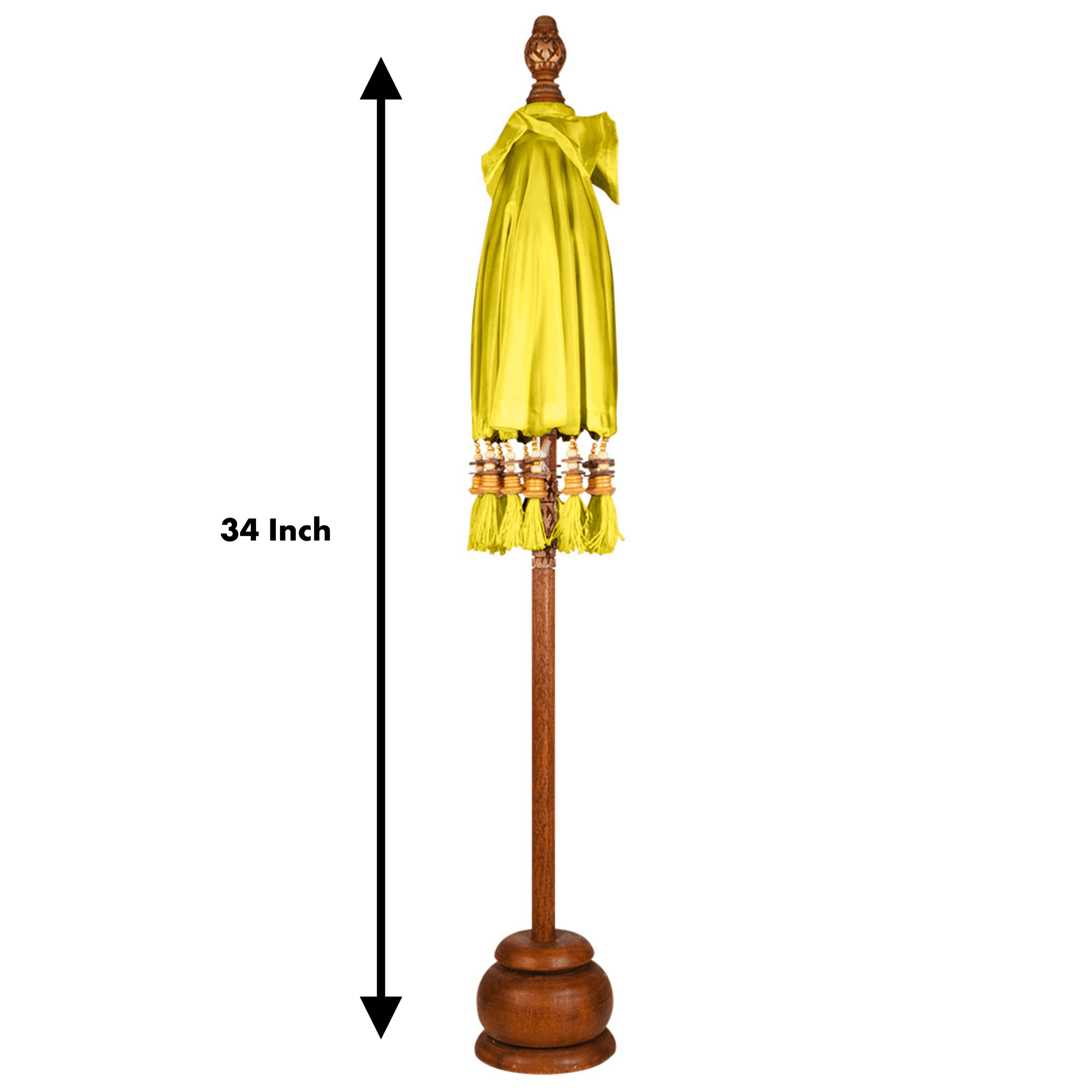 Koyal Wholesale 34" Bali Umbrella Stand Yellow Moroccan Style Free-Standing Home Decor