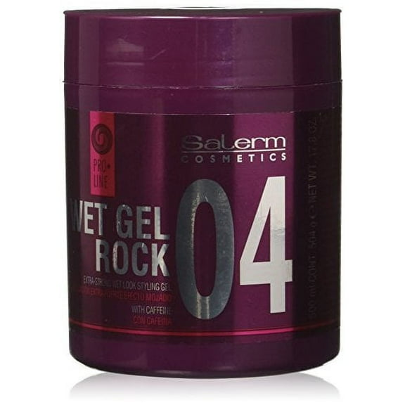 SALERM WET GEL ROCK 04 Extra-strong wet look styling gel with caffeine (17.8 oz / 500 ml)