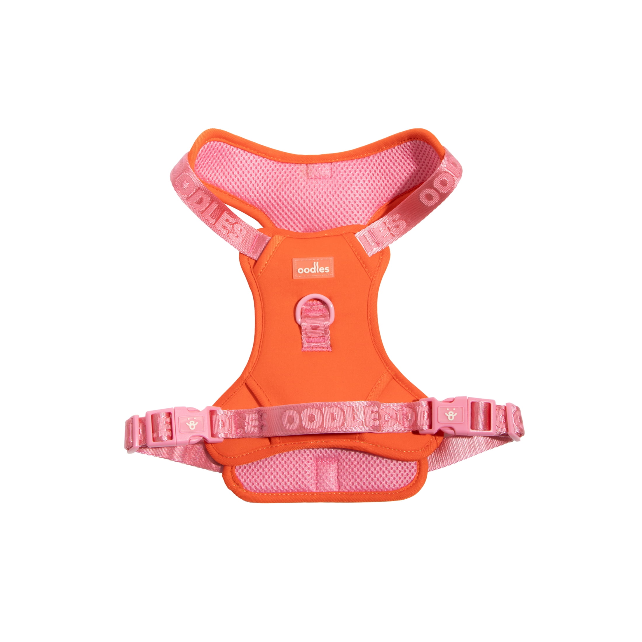 Oodles Adjustable Dog Walking Harness with Handle, Red, Large