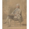 thumbnail image 2 of Louis Aubert 20x23 Black Ornate Framed Double Matted Museum Art Print Titled: Seated Man Holding a Snuff Box (C. 1750-1760), 2 of 5