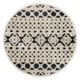 thumbnail image 1 of LR Resources SINUO54114BLU40RD Divers Tapis Rond Géométrique Moderne à la Main, 1 of 1