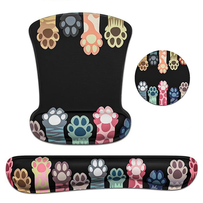 Mouse Pad Sets with Keyboard Wrist Rest Support, Memory Foam Keyboard Set Mousepad with Wrist Rest