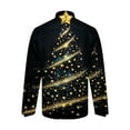 thumbnail image 5 of Fuwddey Pullover Top for Men Fall Blouses Shirts Men'S Fashionable Christmas Print Casual Long Sleeve Turndown Collar Blouse Shirt, 5 of 5