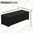 thumbnail image 2 of Twill Rectangle Ottoman Cover Fit Length 51"-63", XL-Large, Black, 2 of 6