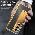 thumbnail image 3 of Dteck for Samsung Galaxy Z Fold 6 2024 Case with Built in Screen Protector, Aluminum Alloy Kickstand Case with Pen, Removable Hinge Protection Holder Full Body Protective Cover,Black + Dark Gold, 3 of 7
