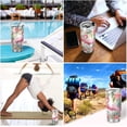 thumbnail image 7 of SKYSONIC Flamingo Tumbler Stainless Steel Double Wall Vacuum Reusable Insulated Mug with Straw and Built-in Coaste for Cold and Hot Beverages, 20oz, 7 of 7