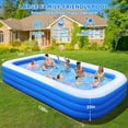 thumbnail image 2 of Large Inflatable Pool with Pump, 130" x 72" x 22" Oversized Thickened Blow Up Pools for Adults and Kids, Large Family Swimming Pool for Backyard, Outdoor, and Summer Water Party, 2 of 7