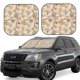 thumbnail image 1 of Balery Vintage Nautical Parasol para parabrisas de coche de 2 piezas | Parasol plegable para parabrisas delantero de coche para la mayoría de sedanes-Small, 1 of 5