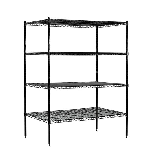 Salsbury Industries 9534S-CHR Wire Shelving - Stationary - 36 Inches Wide - 63 Inches High - 24 Inches Deep - Chrome